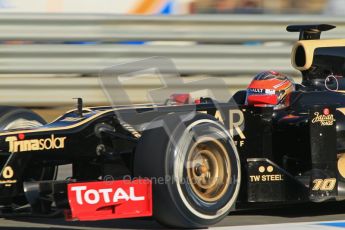 © 2012 Octane Photographic Ltd. Jerez Winter Test Day 3 - Thursday 9th February 2012. Lotus E20 - Romain Grosjean. Digital Ref : 0219lw1d7224