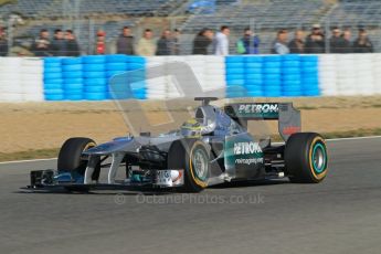 © 2012 Octane Photographic Ltd. Jerez Winter Test Day 3 - Thursday 9th February 2012. Mercedes MGP W02 - Nico Rosberg. Digital Ref : 0219lw1d7246