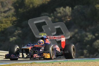 © 2012 Octane Photographic Ltd. Jerez Winter Test Day 3 - Thursday 9th February 2012. Toro Rosso STR7 - Jean-Eric Vergne. Digital Ref : 0219lw1d7427