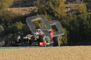 © 2012 Octane Photographic Ltd. Jerez Winter Test Day 3 - Thursday 9th February 2012. Lotus E20 - Romain Grosjean. Digital Ref : 0219lw1d7463