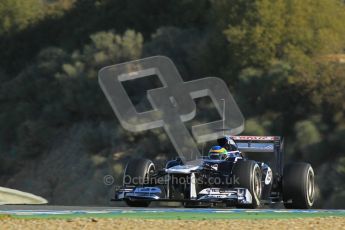 © 2012 Octane Photographic Ltd. Jerez Winter Test Day 3 - Thursday 9th February 2012. Williams FW34 - Bruno Senna. Digital Ref : 0219lw1d7467