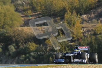 © 2012 Octane Photographic Ltd. Jerez Winter Test Day 3 - Thursday 9th February 2012. Williams FW34 - Bruno Senna. Digital Ref : 0219lw1d7518
