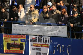 © 2012 Octane Photographic Ltd. Jerez Winter Test Day 3 - Thursday 9th February 2012. Crowds - Kubica fans. Digital Ref : 0219lw1d7717