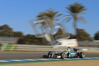 © 2012 Octane Photographic Ltd. Jerez Winter Test Day 3 - Thursday 9th February 2012. Mercedes MGP W02 - Nico Rosberg. Digital Ref : 0219lw7d3899