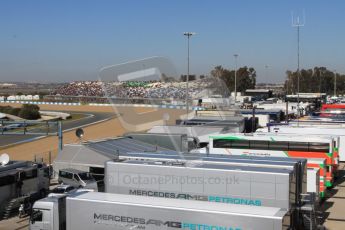 © 2012 Octane Photographic Ltd. Jerez Winter Test Day 3 - Thursday 9th February 2012. The Jerez testing paddock. Digital Ref : 0219lw7d3959