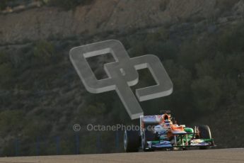 © 2012 Octane Photographic Ltd. Jerez Winter Test Day 4 - Friday 10th February 2012. Force India VJM05 - Nico Hulkenberg. Digital Ref : 0221lw1d8408