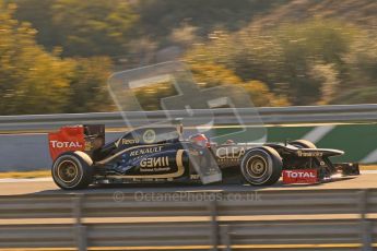 © 2012 Octane Photographic Ltd. Jerez Winter Test Day 4 - Friday 10th February 2012. Lotus E20 - Romain Grosjean. Digital Ref : 0221lw1d8793