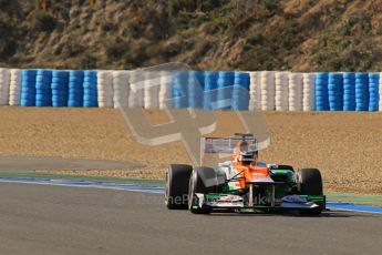 © 2012 Octane Photographic Ltd. Jerez Winter Test Day 4 - Friday 10th February 2012. Force India VJM05 - Nico Hulkenberg. Digital Ref : 0221lw1d9622