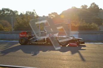 © 2012 Octane Photographic Ltd. Jerez Winter Test Day 4 - Friday 10th February 2012. Lotus E20 - Romain Grosjean. Digital Ref : 0221lw7d4028