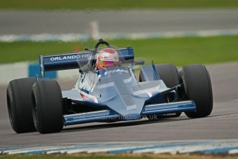 © Octane Photographic Ltd. Masters Racing – Pre-season testing – Donington Park, 5th April 2012. Single-seater classes, Tyrrell , Historic F1. Digital Ref : 0271cb1d0880