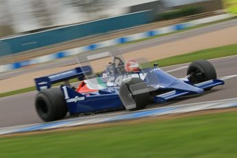 © Octane Photographic Ltd. Masters Racing – Pre-season testing – Donington Park, 5th April 2012. Single-seater classes, Tyrrell , Historic F1. Digital Ref : 0271cb7d6606