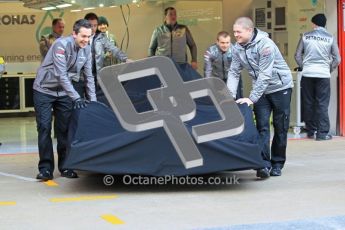 © 2012 Octane Photographic Ltd. Barcelona Winter Test 1 Day 1 - Tuesday 21st February 2012. Mercedes W03 Pit Lane Launch. Digital Ref : 0225lw1d5826