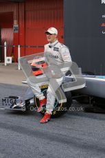© 2012 Octane Photographic Ltd. Barcelona Winter Test 1 Day 1 - Tuesday 21st February 2012. Mercedes W03 Pit Lane Launch. Digital Ref : 0225lw1d5931