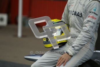 © 2012 Octane Photographic Ltd. Barcelona Winter Test 1 Day 1 - Tuesday 21st February 2012. Mercedes W03 Pit Lane Launch. Digital Ref : 0225lw1d5981