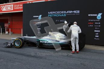 © 2012 Octane Photographic Ltd. Barcelona Winter Test 1 Day 1 - Tuesday 21st February 2012. Mercedes W03 Pit Lane Launch. Digital Ref : 0225lw7d4895