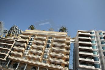 © Octane Photographic Ltd. 2012. F1 Monte Carlo - Practice 3. Saturday 26th May 2012. Prime viewing spots from the balconies overlooking Monaco harbour. Digital Ref : 0354cb1d6314