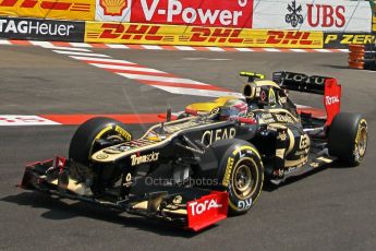 © Octane Photographic Ltd. 2012. F1 Monte Carlo - Practice 3. Saturday 26th May 2012. Romain Grosjean - Lotus. Digital Ref : 0354cb1d6345