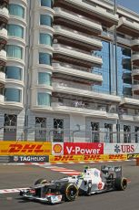 © Octane Photographic Ltd. 2012. F1 Monte Carlo - Practice 3. Saturday 26th May 2012. Sergio Perez - Sauber. Digital Ref : 0354cb1d6356