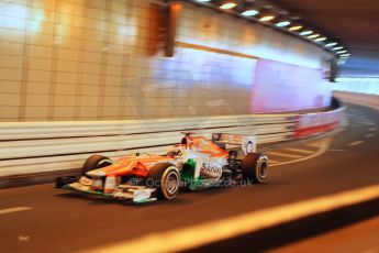 © Octane Photographic Ltd. 2012. F1 Monte Carlo - Practice 3. Saturday 26th May 2012. Paul di Resta - Fore India. Digital Ref : 0354cb1d6433