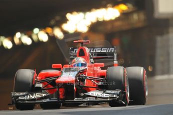 © Octane Photographic Ltd. 2012. F1 Monte Carlo - Practice 3. Saturday 26th May 2012. Timo Glock - Marussia. Digital Ref : 0354cb1d6510