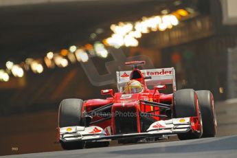 © Octane Photographic Ltd. 2012. F1 Monte Carlo - Practice 3. Saturday 26th May 2012. Fernando Alonso - Ferrari. Digital Ref : 0354cb1d6516