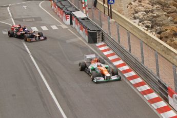 © Octane Photographic Ltd. 2012. F1 Monte Carlo - Race. Sunday 27th May 2012. Paul di Resta - Force India, Jean-Eric Vergne - Toro Rosso. Digital Ref : 0357cb7d0015