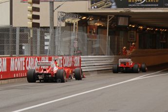 © Octane Photographic Ltd. 2012. F1 Monte Carlo - Race. Sunday 27th May 2012. Fernando Alonso and Felipe Massa head into the tunnel - Ferrari. Digital Ref : 0357cb7d0086