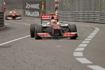 © Octane Photographic Ltd. 2012. F1 Monte Carlo - Race. Sunday 27th May 2012. Lewis Hamilton - McLaren and Felipe Massa - Ferrari. Digital Ref : 0357cb7d0375