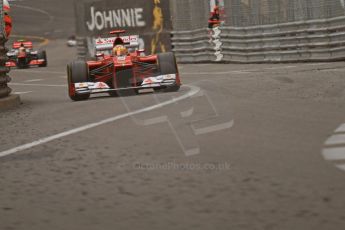 © Octane Photographic Ltd. 2012. F1 Monte Carlo - Race. Sunday 27th May 2012. Fernando Alonso - Ferrari and Lewis Hamilton McLaren. Digital Ref : 0357cb7d0400