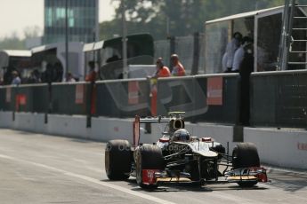 © 2012 Octane Photographic Ltd. Italian GP Monza - Saturday 8th September 2012 - F1 Qualifying. Lotus E20 - Jerome d'Ambrosio. Digital Ref :