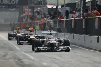 © 2012 Octane Photographic Ltd. Italian GP Monza - Saturday 8th September 2012 - F1 Qualifying. Sauber C31 - Kamui Kobayashi and Red Bull RB8s of Sebastian Vettel and Mark Webber. Digital Ref :