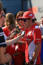 World © Octane Photographic Ltd. Formula 1 Italian GP, Press Conference 6th September 2012 - Fernando Alonso - Ferrari. Digital Ref : 0494lw1d9108