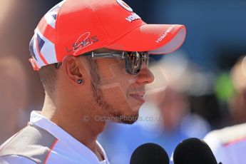 World © Octane Photographic Ltd. Formula 1 Italian GP, Press Conference 6th September 2012 - Lewis hamilton - Vodafone McLaren Mercedes. Digital Ref : 0494lw1d9123