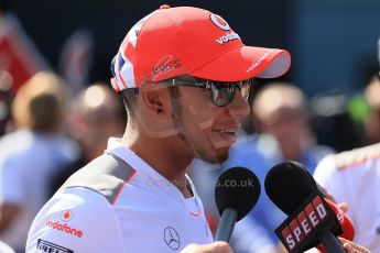 World © Octane Photographic Ltd. Formula 1 Italian GP, Press Conference 6th September 2012 - Lewis hamilton - Vodafone McLaren Mercedes. Digital Ref : 0494lw1d9127