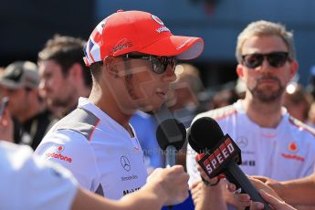 World © Octane Photographic Ltd. Formula 1 Italian GP, Press Conference 6th September 2012 - Lewis hamilton - Vodafone McLaren Mercedes. Digital Ref : 0494lw1d9131
