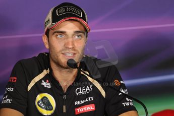 World © Octane Photographic Ltd. Formula 1 Italian GP, Press Conference 6th September 2012 - Jerome d'Ambrosio - Lotus. Digital Ref : 0494lw7d4915