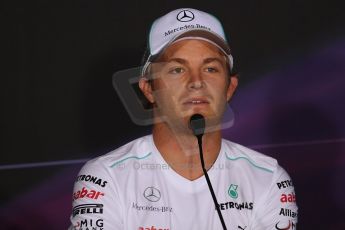 World © Octane Photographic Ltd. Formula 1 Italian GP, Press Conference 6th September 2012 - Nico Rosberg - Mercedes AMG Petronas. Digital Ref : 0494lw7d4934