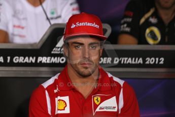 World © Octane Photographic Ltd. Formula 1 Italian GP, Press Conference 6th September 2012 - Fernando Alonso - Ferrari. Digital Ref : 0494lw7d4956