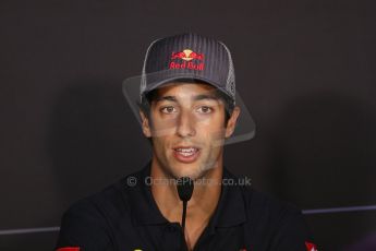 World © Octane Photographic Ltd. Formula 1 Italian GP, Press Conference 6th September 2012 - Daniel Ricciardo - Toro Rosso. Digital Ref : 0494lw7d4990