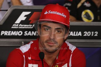 World © Octane Photographic Ltd. Formula 1 Italian GP, Press Conference 6th September 2012 - Fernando Alonso - Ferrari. Digital Ref : 0494lw7d5018