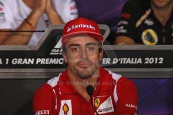 World © Octane Photographic Ltd. Formula 1 Italian GP, Press Conference 6th September 2012 - Fernando Alonso - Ferrari. Digital Ref : 0494lw7d5021