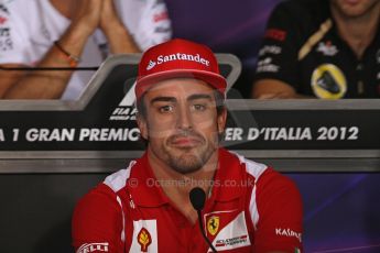 World © Octane Photographic Ltd. Formula 1 Italian GP, Press Conference 6th September 2012 - Fernando Alonso - Ferrari. Digital Ref : 0494lw7d5021