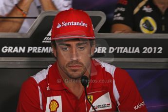 World © Octane Photographic Ltd. Formula 1 Italian GP, Press Conference 6th September 2012 - Fernando Alonso - Ferrari. Digital Ref : 0494lw7d5027