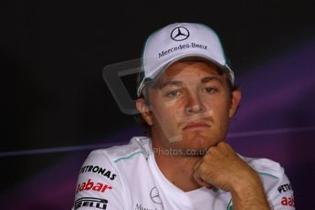 World © Octane Photographic Ltd. Formula 1 Italian GP, Press Conference 6th September 2012 - Nico Rosberg - Mercedes AMG Petronas. Digital Ref : 0494lw7d5052