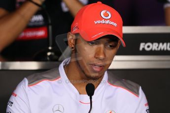 World © Octane Photographic Ltd. Formula 1 Italian GP, Press Conference 6th September 2012 - Lewis Hamilton - Vodafone McLaren Mercedes. Digital Ref : 0494lw7d5089