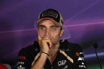 World © Octane Photographic Ltd. Formula 1 Italian GP, Press Conference 6th September 2012 - Jerome d'Ambrosio - Lotus. Digital Ref : 0494lw7d5111