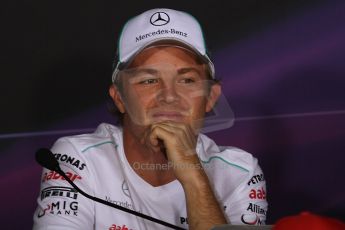 World © Octane Photographic Ltd. Formula 1 Italian GP, Press Conference 6th September 2012 - Nico Rosberg - Mercedes AMG Petronas. Digital Ref : 0494lw7d5113