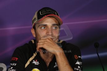 World © Octane Photographic Ltd. Formula 1 Italian GP, Press Conference 6th September 2012 - Jerome d'Ambrosio - Lotus. Digital Ref : 0494lw7d5171
