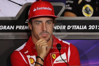 World © Octane Photographic Ltd. Formula 1 Italian GP, Press Conference 6th September 2012 - Fernando Alonso - Ferrari. Digital Ref : 0494lw7d5188