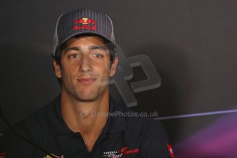 World © Octane Photographic Ltd. Formula 1 Italian GP, Press Conference 6th September 2012 - Daniel Ricciardo - Toro Rosso. Digital Ref : 0494lw7d5294